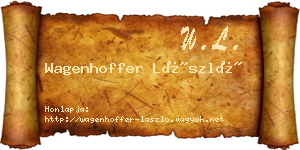 Wagenhoffer László névjegykártya