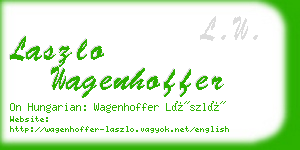 laszlo wagenhoffer business card